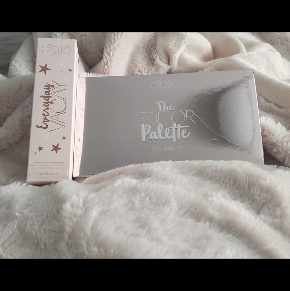 Ciate eyeshadow palette and Ciate makeup spray